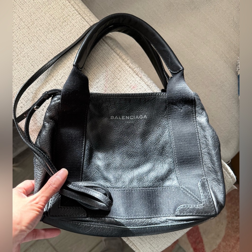*Sold* Balenciaga navy cabas xs w COA